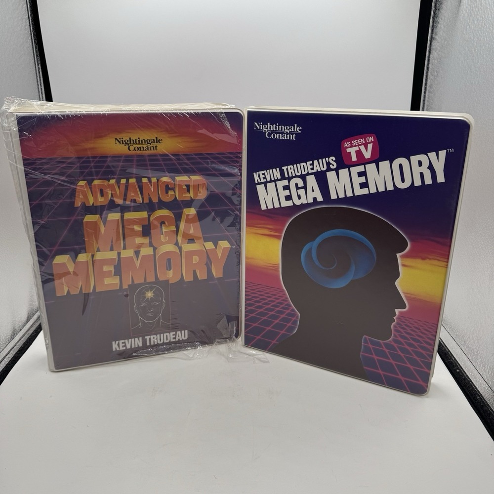 Advanced Mega Memory Kevin Trudeau Set - VHS Cassettes Workbook